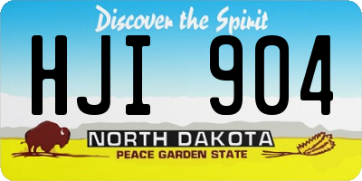 ND license plate HJI904