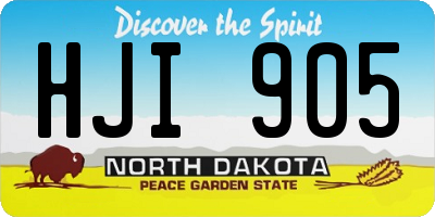 ND license plate HJI905