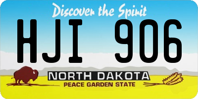 ND license plate HJI906