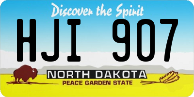 ND license plate HJI907