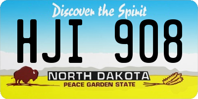 ND license plate HJI908