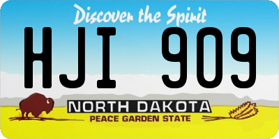 ND license plate HJI909