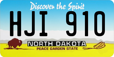 ND license plate HJI910