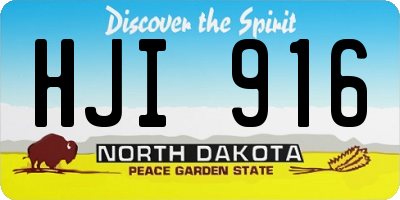 ND license plate HJI916