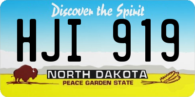 ND license plate HJI919