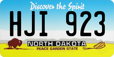 ND license plate HJI923