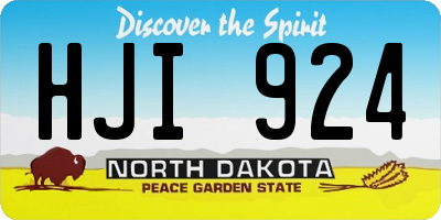 ND license plate HJI924