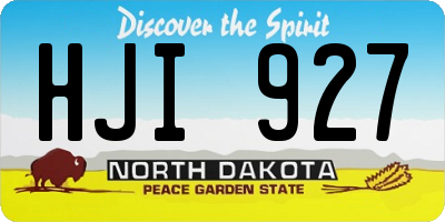 ND license plate HJI927