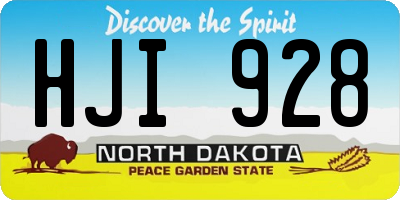 ND license plate HJI928