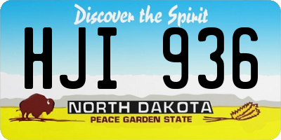 ND license plate HJI936