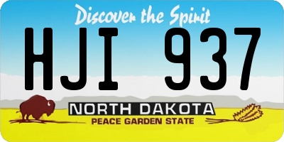 ND license plate HJI937