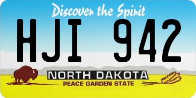 ND license plate HJI942