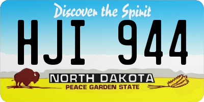 ND license plate HJI944