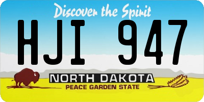 ND license plate HJI947