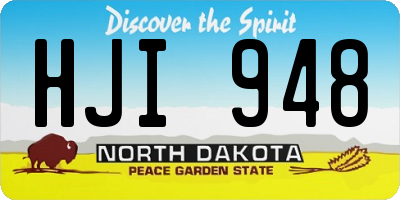 ND license plate HJI948