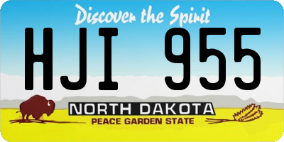 ND license plate HJI955