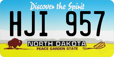 ND license plate HJI957