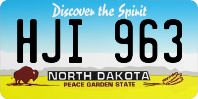 ND license plate HJI963