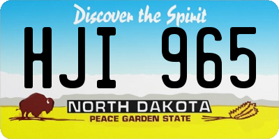 ND license plate HJI965