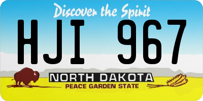 ND license plate HJI967