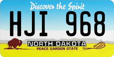 ND license plate HJI968