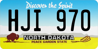 ND license plate HJI970