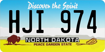 ND license plate HJI974