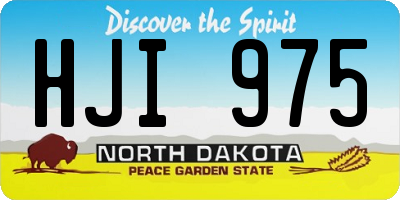 ND license plate HJI975
