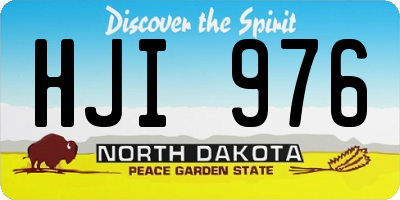 ND license plate HJI976