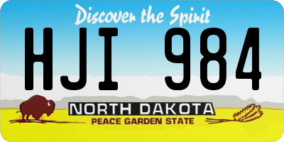 ND license plate HJI984