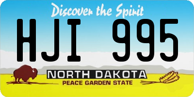 ND license plate HJI995