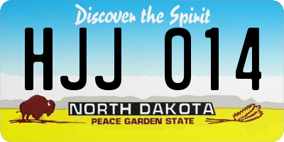 ND license plate HJJ014