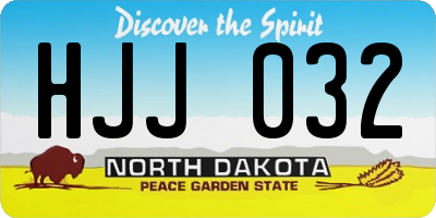 ND license plate HJJ032