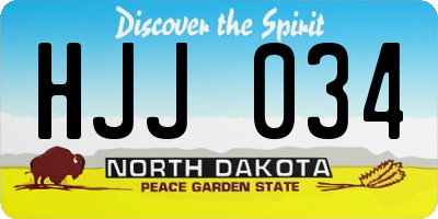 ND license plate HJJ034