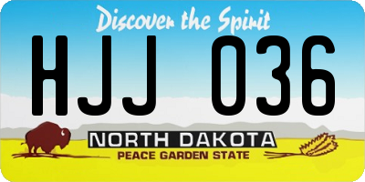 ND license plate HJJ036