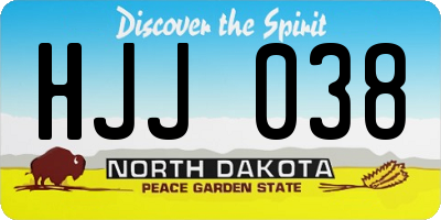 ND license plate HJJ038