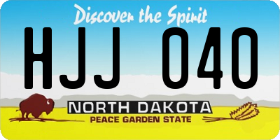 ND license plate HJJ040