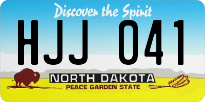 ND license plate HJJ041