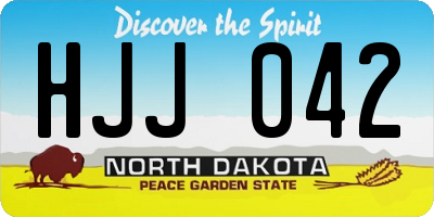 ND license plate HJJ042