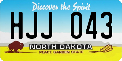 ND license plate HJJ043