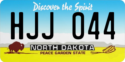 ND license plate HJJ044