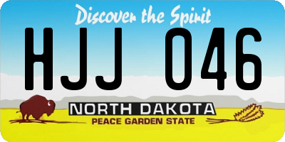 ND license plate HJJ046