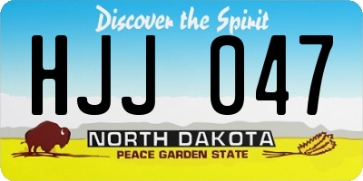 ND license plate HJJ047