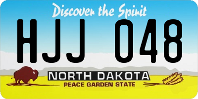 ND license plate HJJ048