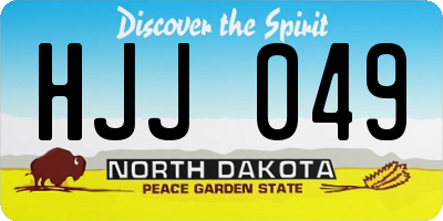 ND license plate HJJ049