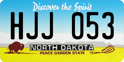 ND license plate HJJ053