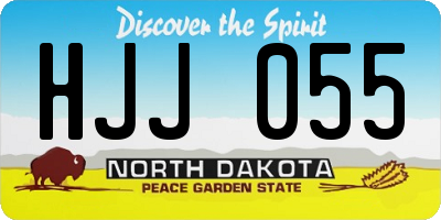 ND license plate HJJ055