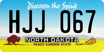 ND license plate HJJ067