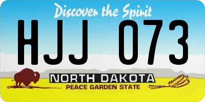 ND license plate HJJ073