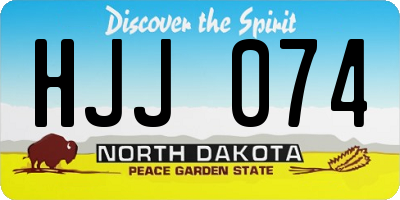 ND license plate HJJ074